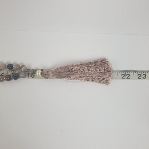 Love's Affect Natural Genuine Gemstone Stone Bead Tassel Handmade USA Necklace - Picture 14 of 16